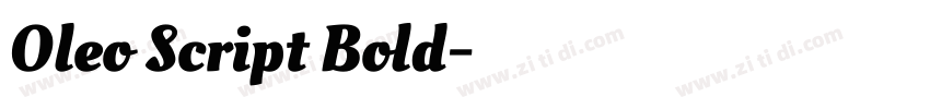 Oleo Script Bold字体转换